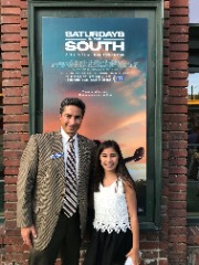 Herb Vincent with daughter Kennedy in 2019 at the SEC Network premier of Saturdays in the South TV series.